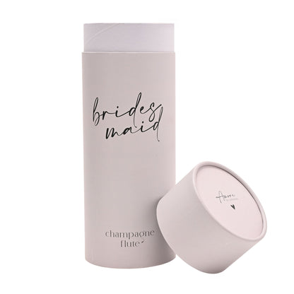 Amore Champagne Flute Black Words - Bridesmaid