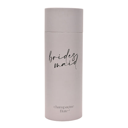 Amore Champagne Flute Black Words - Bridesmaid