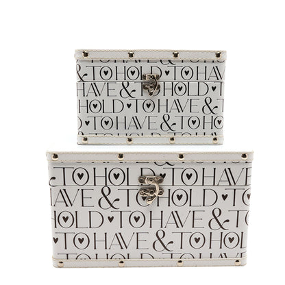 Amore Words Luggage Set of 2 - Wedding Keepsakes