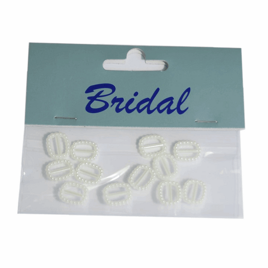 White/ Ivory Buckles - Embellishments: Square - 13 x 11mm - Pack of 12