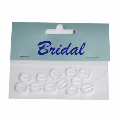 White/ Ivory Buckles - Embellishments: Square - 13 x 11mm - Pack of 12