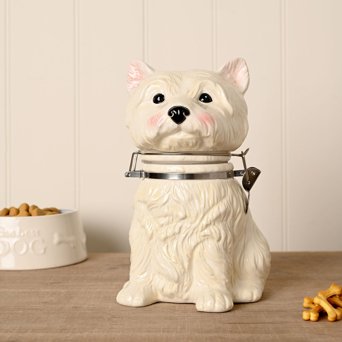 Best of Breed West Highland Terrier Biscuit Barrel