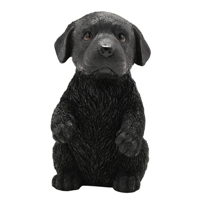 Best Of Breed Resin Black Labrador Puppy - 17cm