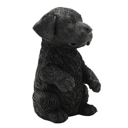 Best Of Breed Resin Black Labrador Puppy - 17cm