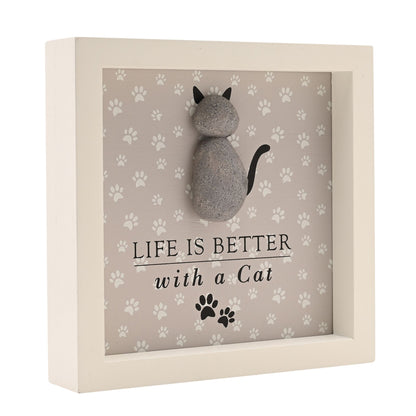 Best of Breed Framed Plaque - "Life Is Better with a Cat"