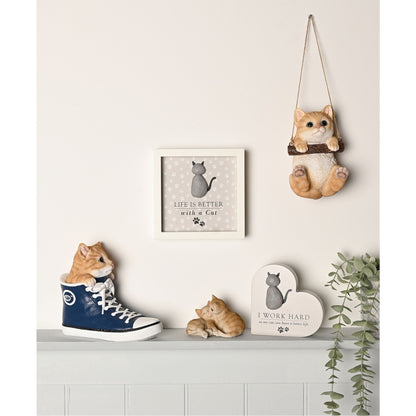 Best of Breed Framed Plaque - "Life Is Better with a Cat"