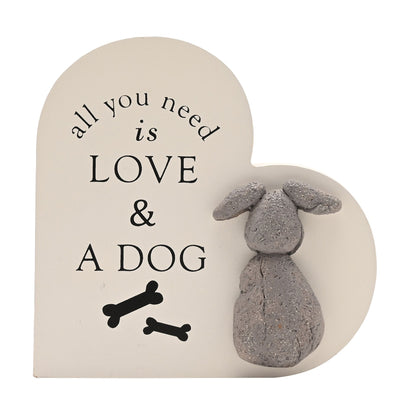 Best of Breed Heart Plaque - "All You Need Is Love & A Dog"