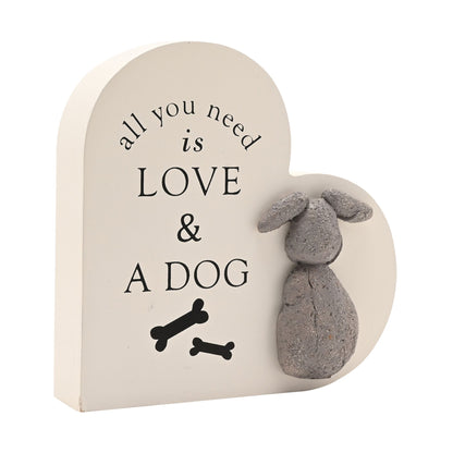 Best of Breed Heart Plaque - "All You Need Is Love & A Dog"