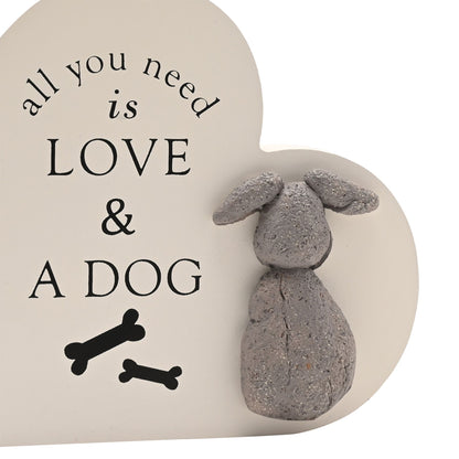 Best of Breed Heart Plaque - "All You Need Is Love & A Dog"