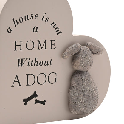 Best of Breed Heart Plaque - "A House is Not a Home Without a Dog"