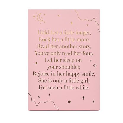 Bambino Wooden Standing Plaque "Little Girl" 18x13cm