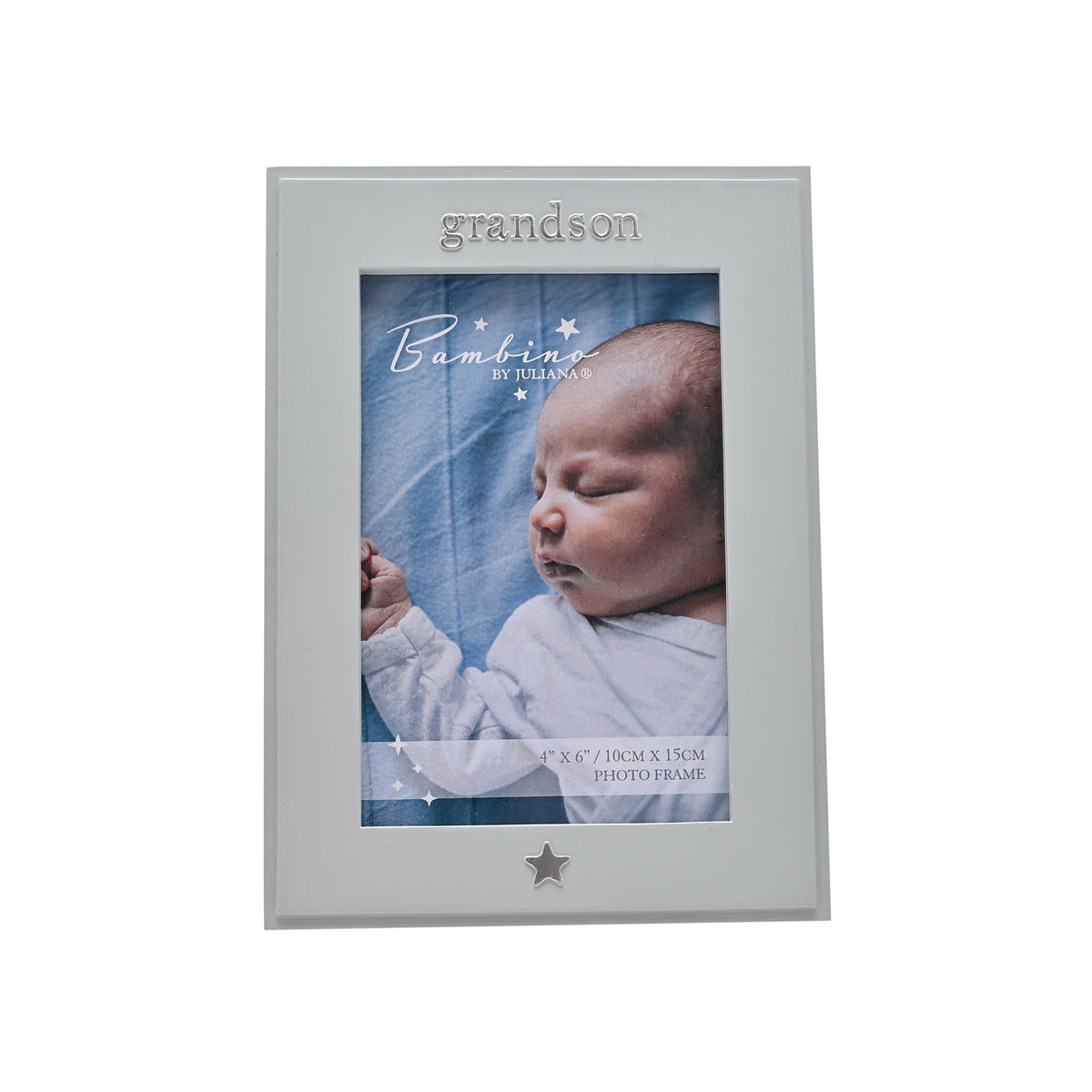 Bambino Grandson Resin Photo Frame Blue  4" x 6"
