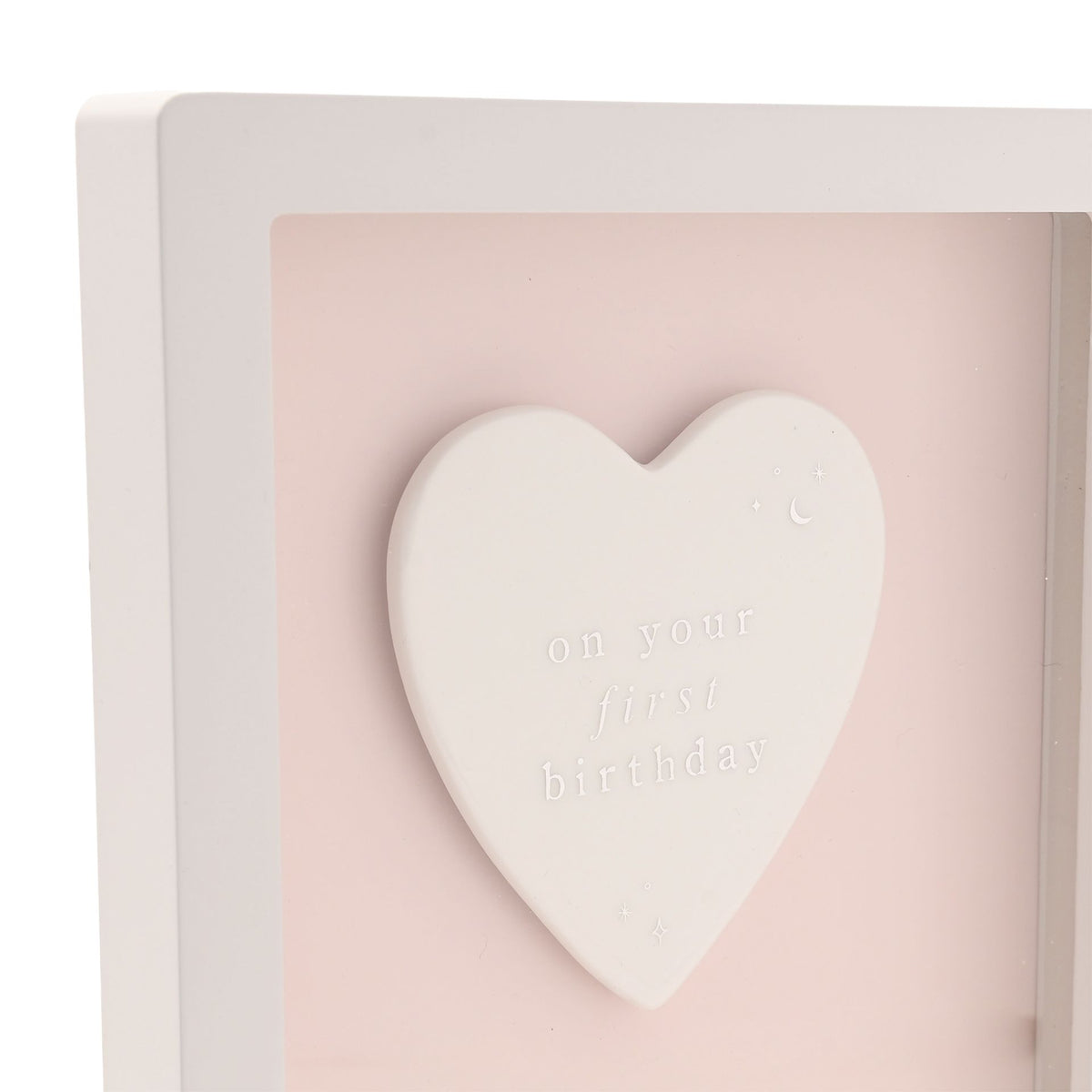 Bambino Framed Plaque 18cm - 1st Birthday Pink