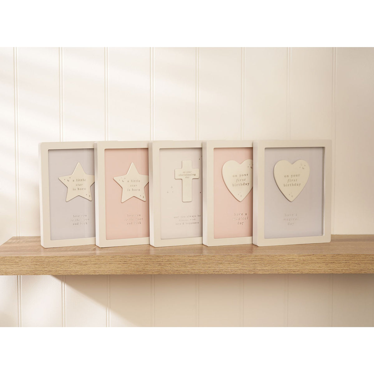 Bambino Framed Plaque 18cm - 1st Birthday Pink