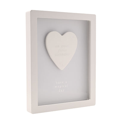 Bambino Framed Plaque 18cm - 1st Birthday Blue