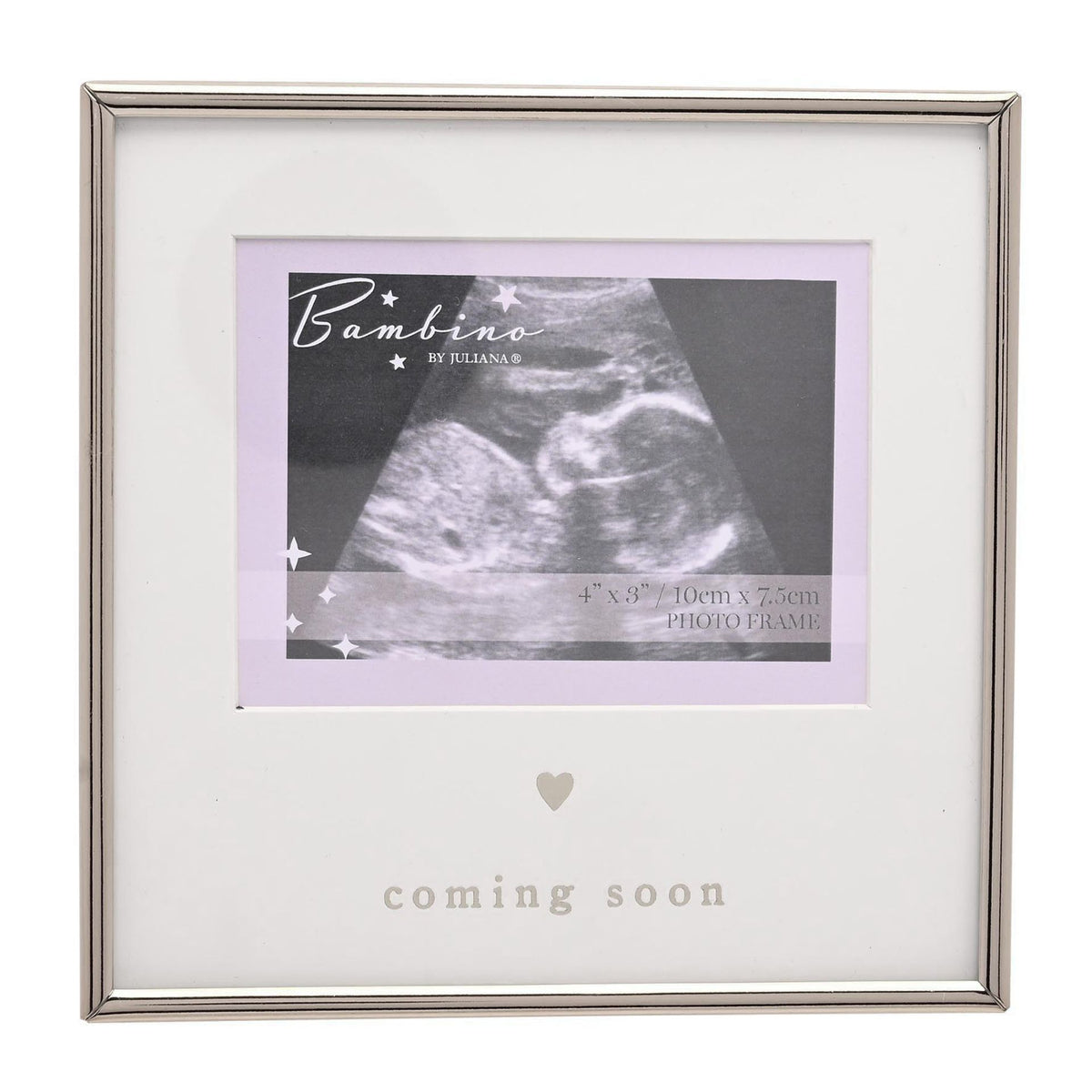Bambino Silver Baby Scan Frame 4" x 3" - Coming Soon