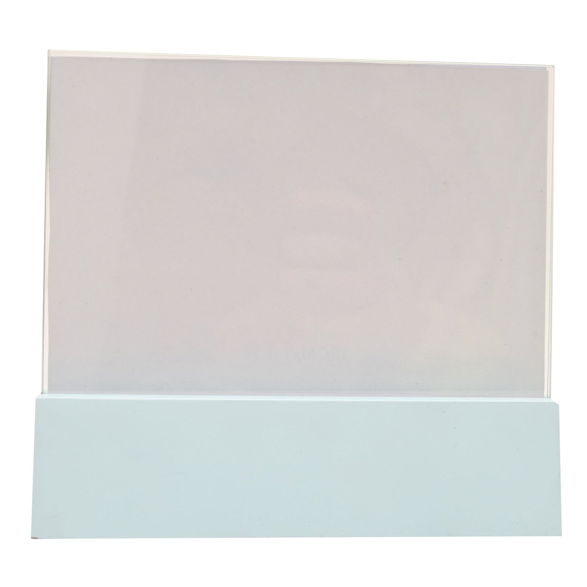 Light blue block photo frame with blank inner opening