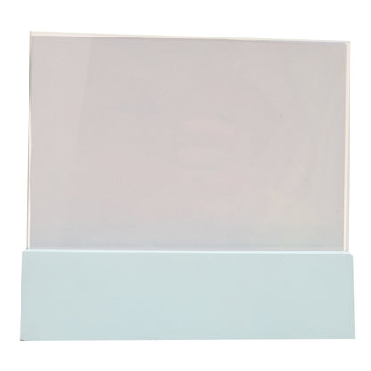 Light blue block photo frame with blank inner opening