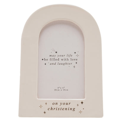 Bambino Arch Ceramic Frame 4" x 6" - Christening