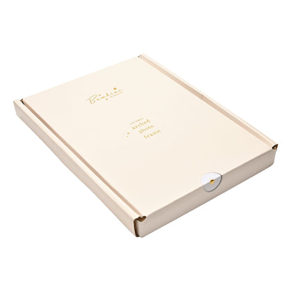 Ceramic arch photo frame packed in cream retail box, 4x6 size marked