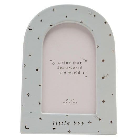 Bambino Arch Ceramic Frame 4" x 6" - Baby Boy