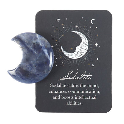 Sodalite Crystal Moon Keepsake Stone in a Box