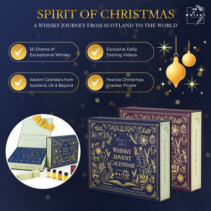 25 Day Scotch Whisky Advent Calendar. Includes Christmas Cracker for Day 25 & Tasting Videos