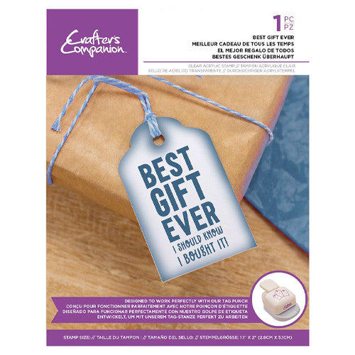 Crafters Companion Sentiment Tag Clear Acrylic Stamp - Best Gift Ever