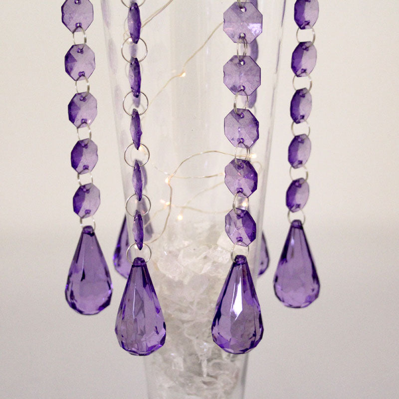 Acrylic Teardrop Prism Garland ~ 25cm