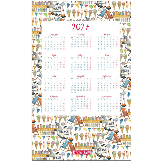 2027 Calendar Tea Towel
