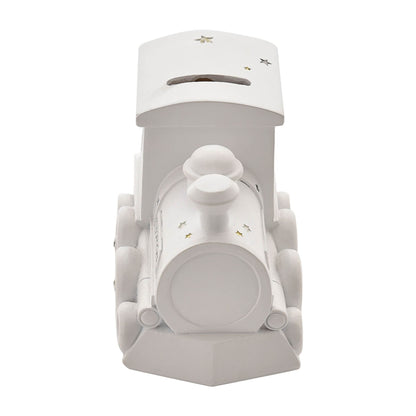 Bambino White Resin Money Box - Train