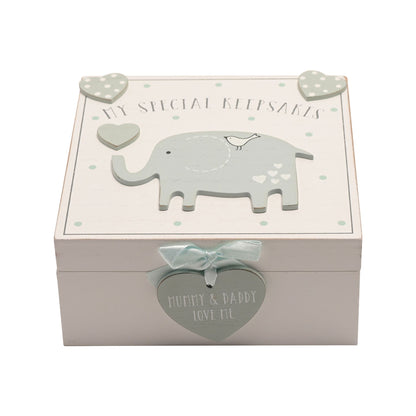 'Petit Cheri' My Special Keepsake Box 16cm x 16cm - Blue