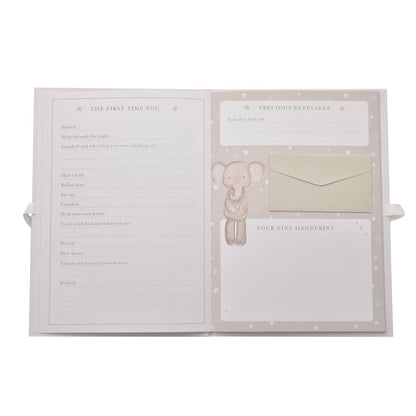 White Bambino Little Star Baby Record Book A4