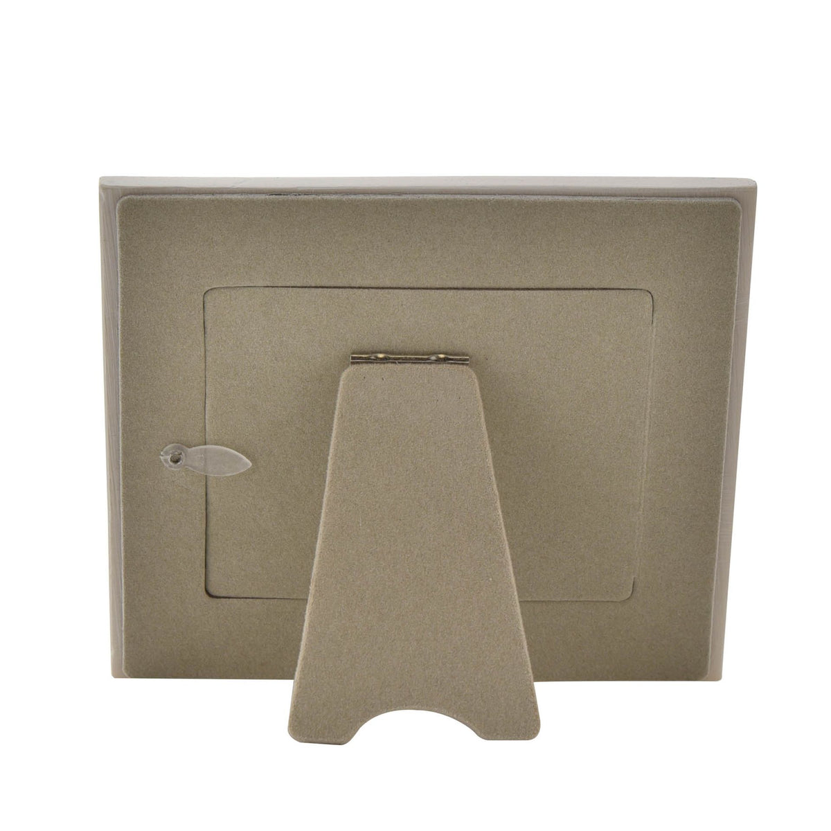 Light gray resin grandchild photo frame backing with fold-out stand