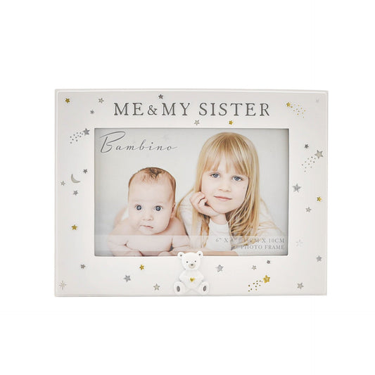 Bambino Resin Me & My Sister Photo Frame 6" x 4"