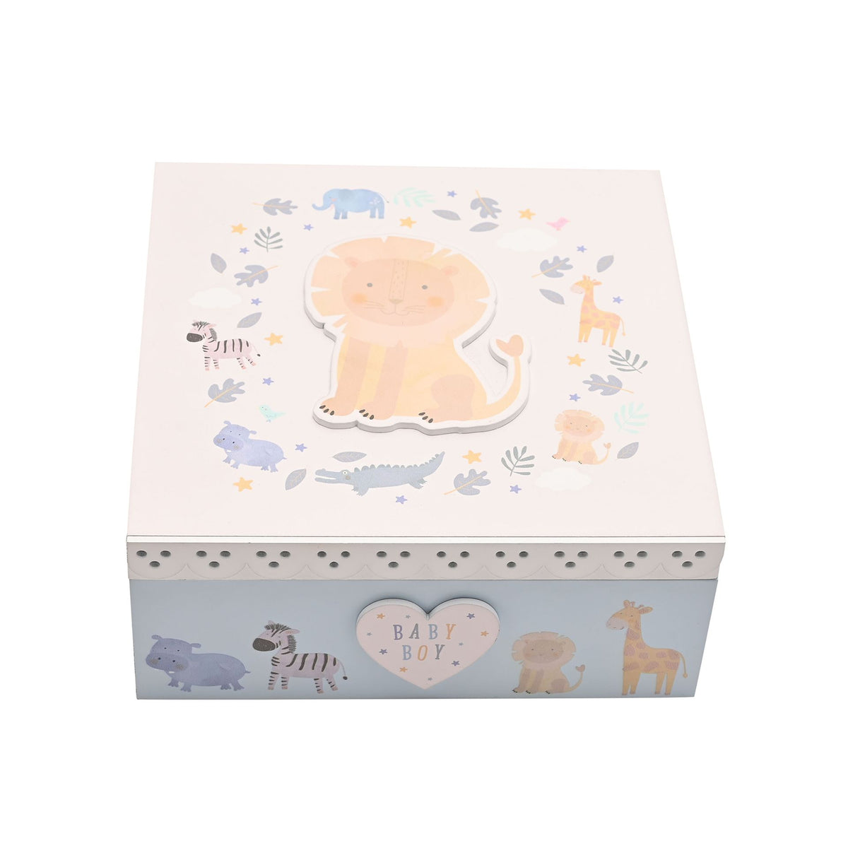 Petit Cheri Lion Keepsake Box - Baby Boy
