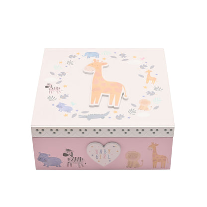 Petit Cheri Giraffe Keepsake Box - Baby Girl