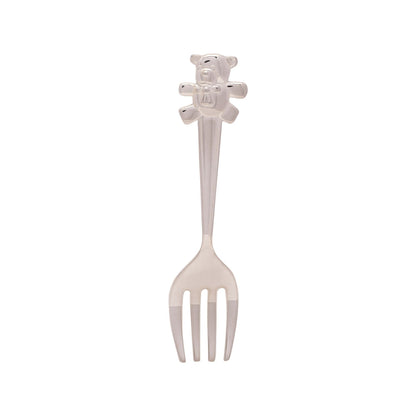 Silverplated Knife, Fork & Spoon Set with Teddy Tops *(96/24)