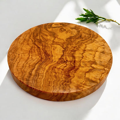 Round Circular End Grain Handcrafted Scratch Resistant Olive Wood Wooden Charcuterie Cutting/Chopping/Cheese Board ~ Various Sizes