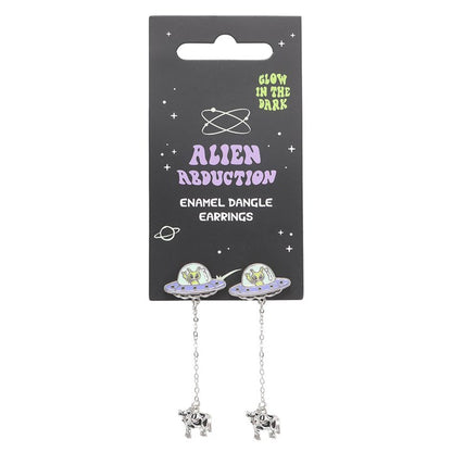 Glow in the Dark Alien Abduction Dangle Earrings