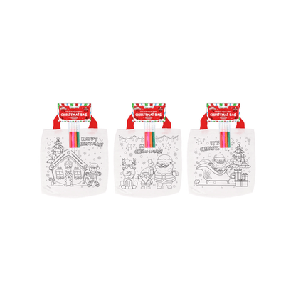 Colour Your Own Christmas Bag