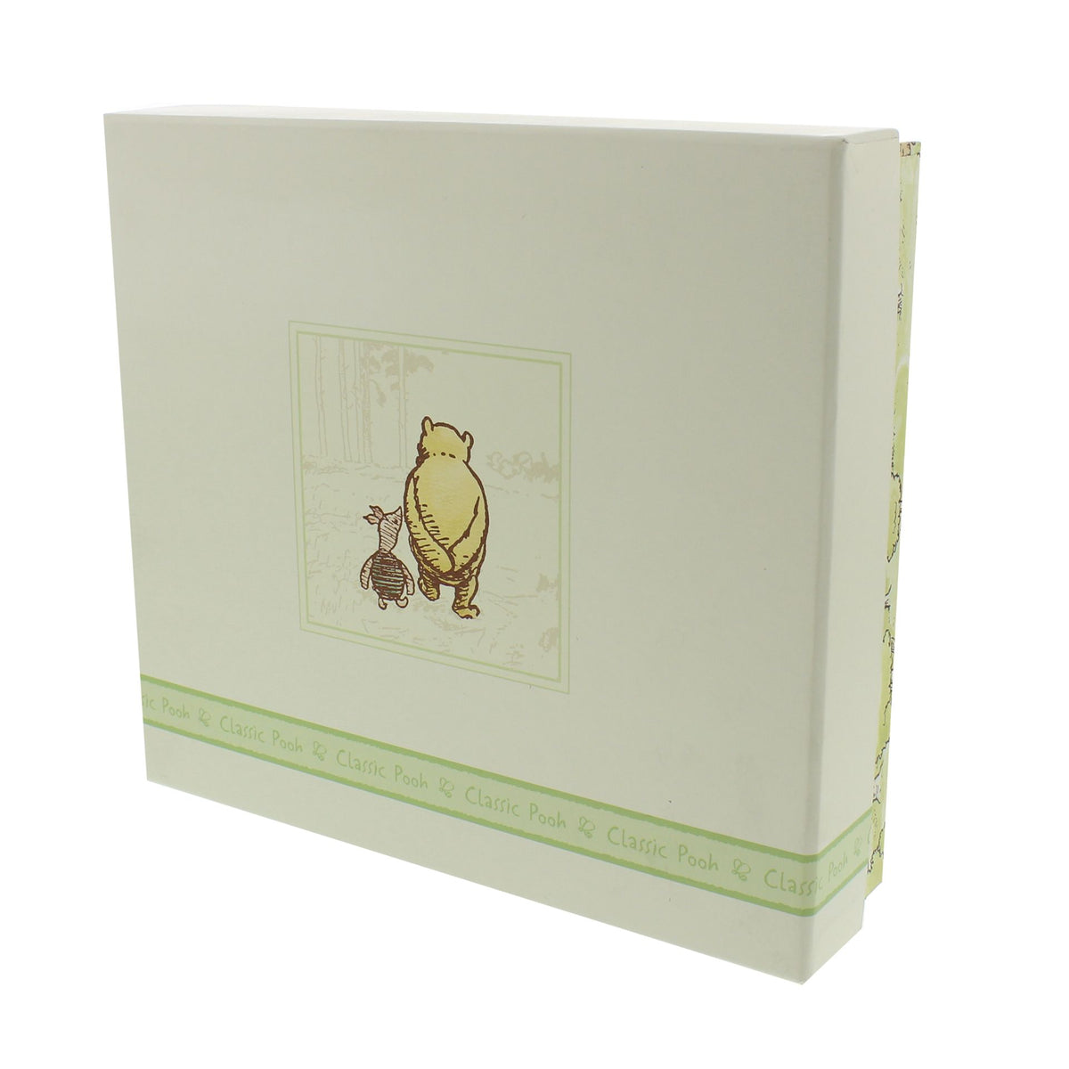 Winnie the Pooh photo album box with centered Pooh illustration in a frame.