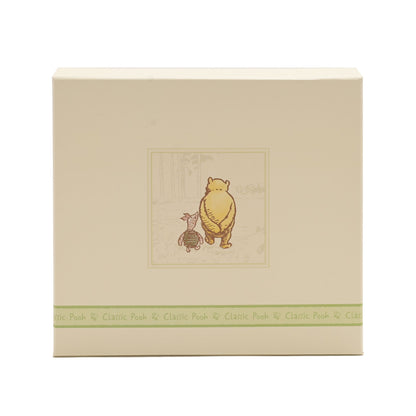 Winnie the Pooh photo album box front with centered Pooh illustration and green trim.