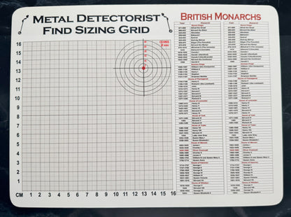 Metal Detectorist Find Size Chart, Personalised, Cork Backed