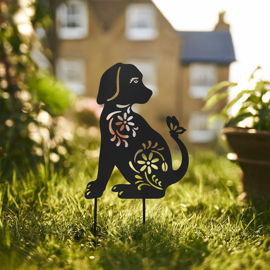 Metal Cat / Dog Silhouette Garden Ornament