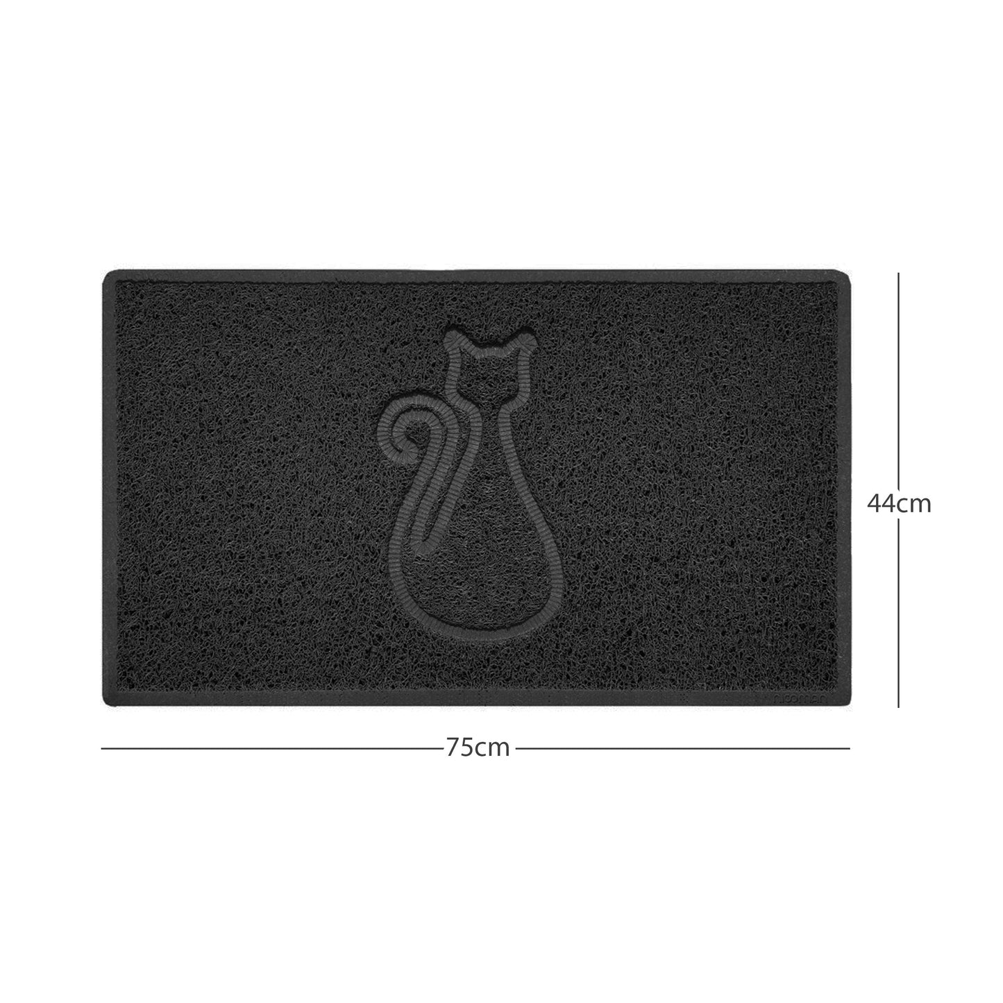 "Cat" Embossed Loofah Textured Spaghetti Door Mat