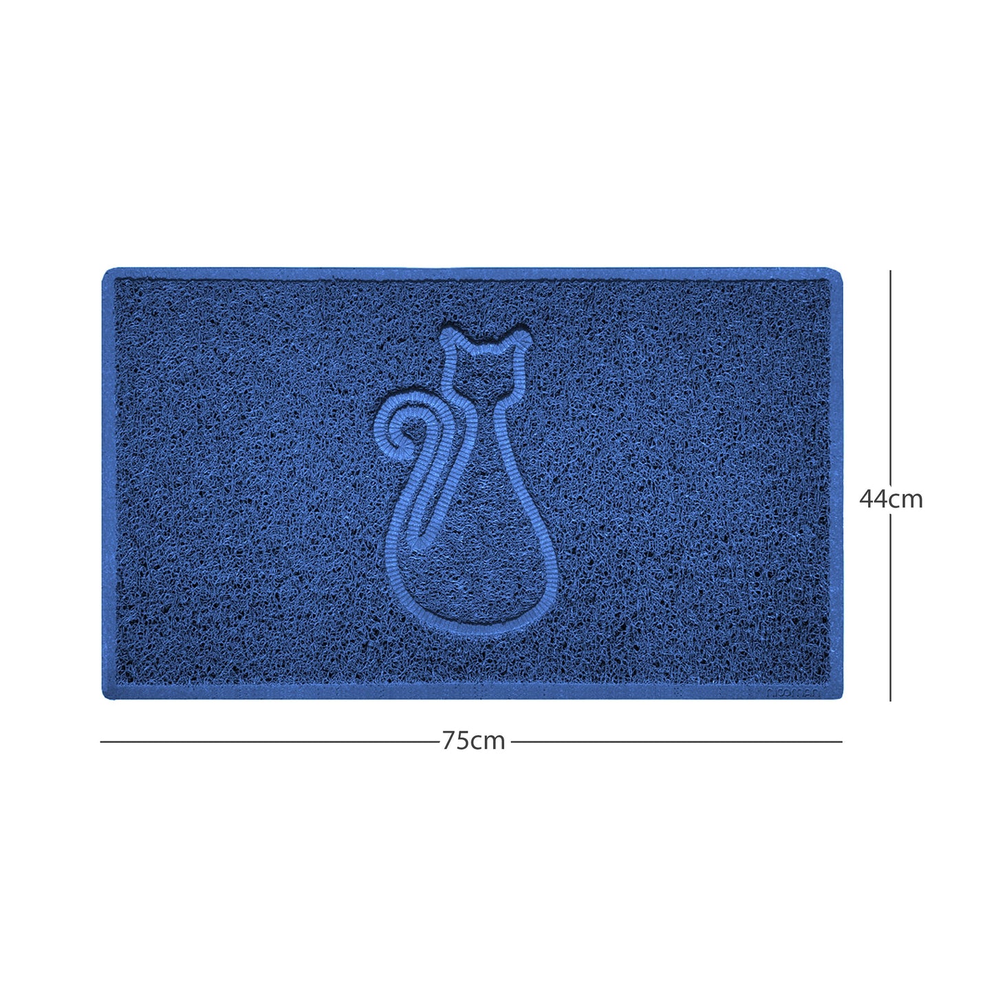"Cat" Embossed Loofah Textured Spaghetti Door Mat