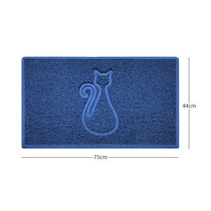 "Cat" Embossed Loofah Textured Spaghetti Door Mat