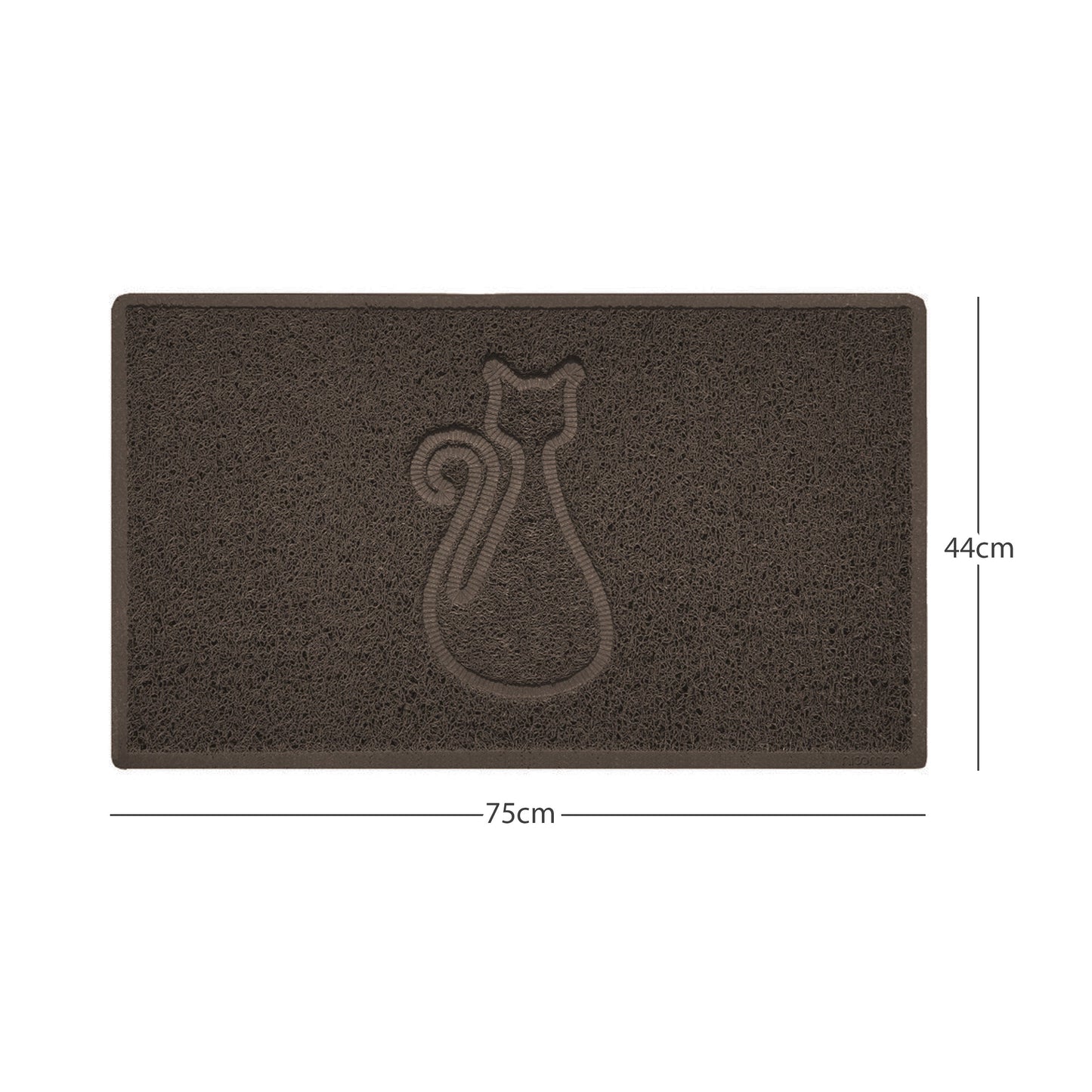"Cat" Embossed Loofah Textured Spaghetti Door Mat