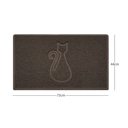 "Cat" Embossed Loofah Textured Spaghetti Door Mat